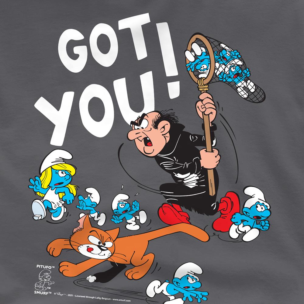 Charcoal - Pack Shot - The Smurfs Unisex Adult Gargamel & Azrael T-Shirt