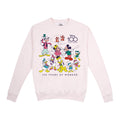Light Pink - Front - Mickey Mouse & Friends Womens-Ladies 100 Years 90s Retro Sweatshirt