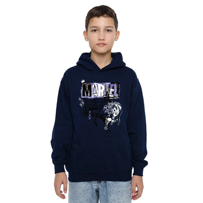 Navy - Side - Marvel Childrens-Kids Thor Thunder Hoodie