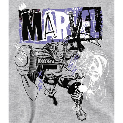 Athletic Heather - Pack Shot - Marvel Childrens-Kids Thor Thunder Hoodie