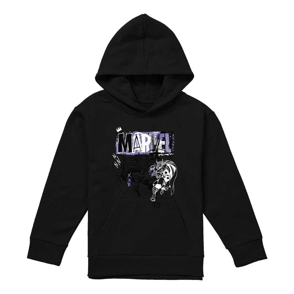 Black - Front - Marvel Childrens-Kids Thor Thunder Hoodie