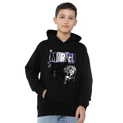 Black - Side - Marvel Childrens-Kids Thor Thunder Hoodie