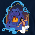 Navy - Side - Aladdin Childrens-Kids At The Cave Of Wonders Magic Lamp Pullover Hoodie