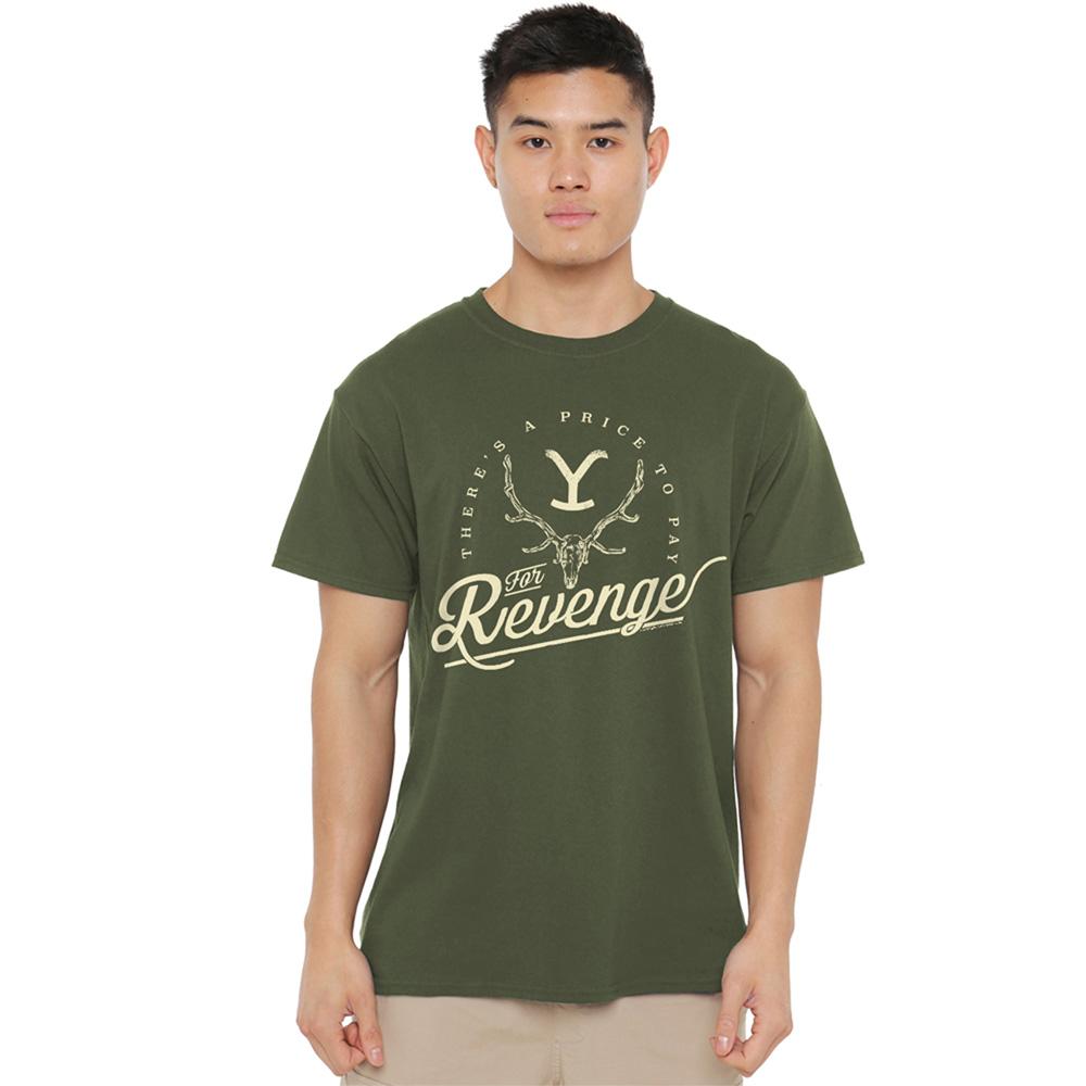 Military Green - Side - Yellowstone Unisex Adult Theres A Price To Pay T-Shirt