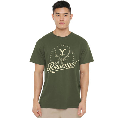 Military Green - Side - Yellowstone Unisex Adult Theres A Price To Pay T-Shirt