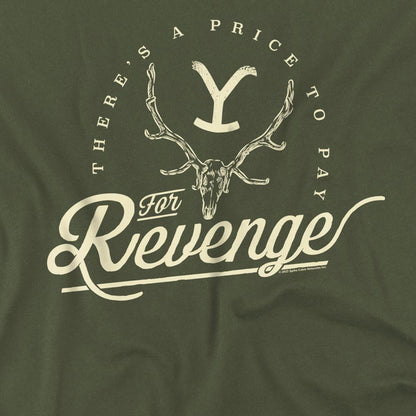 Military Green - Pack Shot - Yellowstone Unisex Adult Theres A Price To Pay T-Shirt