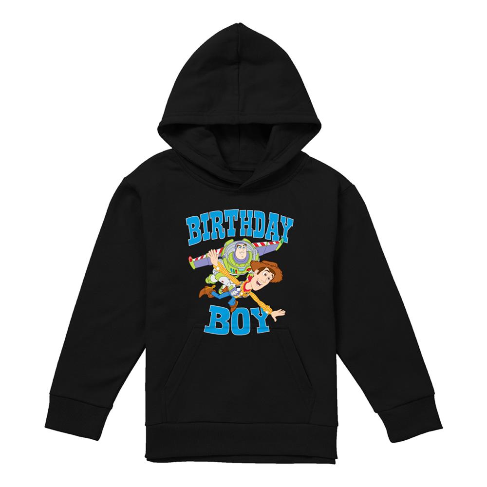 Black - Front - Toy Story Childrens-Kids Birthday Boy Woody & Buzz Lightyear Hoodie