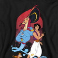 Black - Side - Aladdin Childrens-Kids Characters Pullover Hoodie