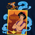 Navy - Side - Aladdin Childrens-Kids Diamond In The Rough Abu Magic Lamp Pullover Hoodie
