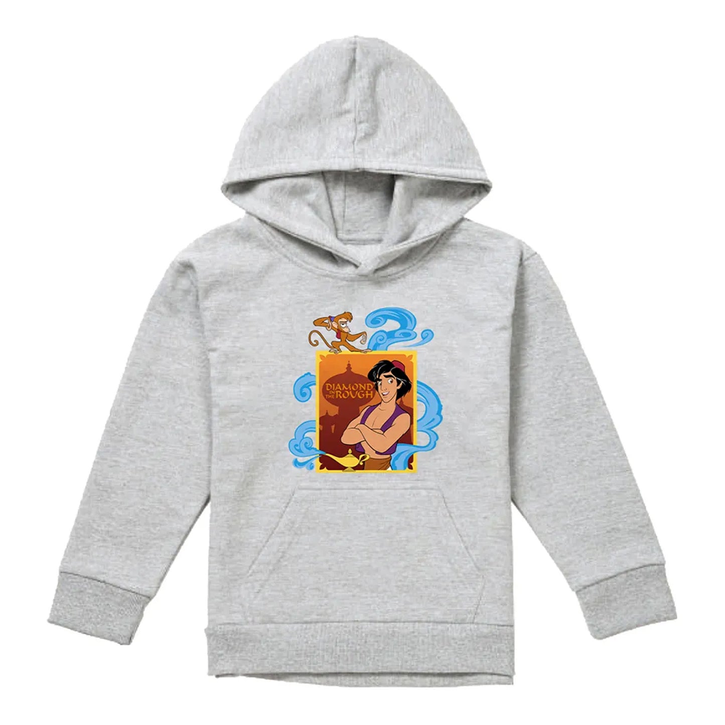Athletic Heather - Front - Aladdin Childrens-Kids Diamond In The Rough Abu Magic Lamp Pullover Hoodie