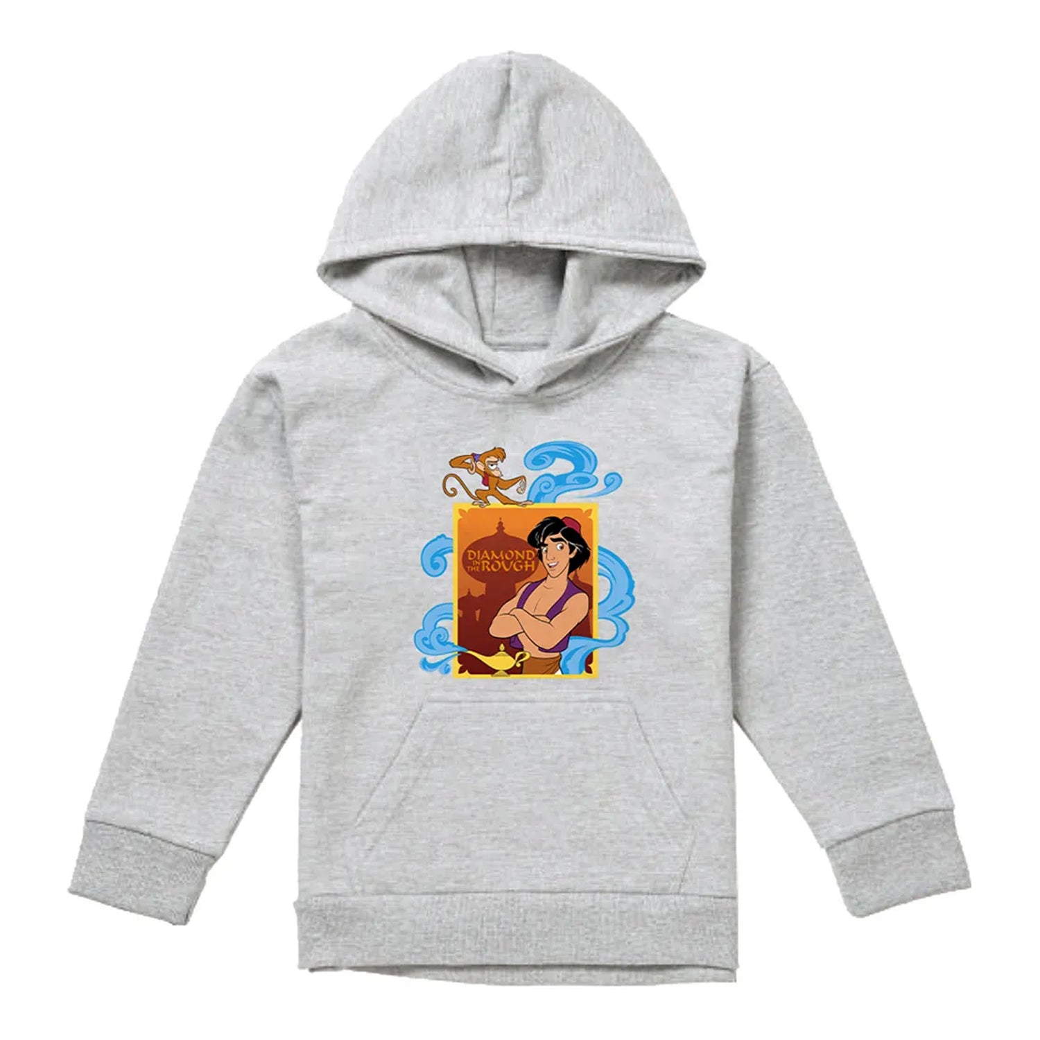 Athletic Heather - Front - Aladdin Childrens-Kids Diamond In The Rough Abu Magic Lamp Pullover Hoodie