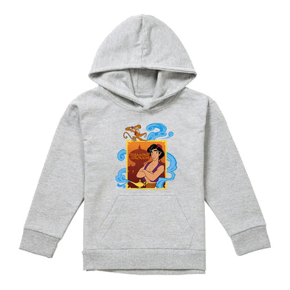 Athletic Heather - Front - Aladdin Childrens-Kids Diamond In The Rough Abu Magic Lamp Pullover Hoodie