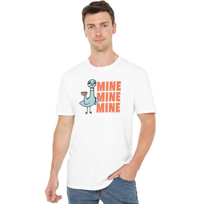 White - Lifestyle - The Pigeon Unisex Adult Hot Dog T-Shirt