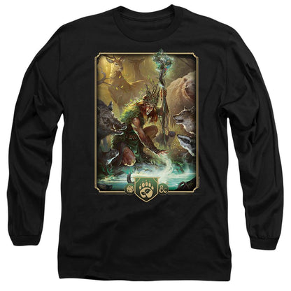 Black - Front - Dungeons & Dragons Mens 2024 Druid Key Art Long-Sleeved T-Shirt