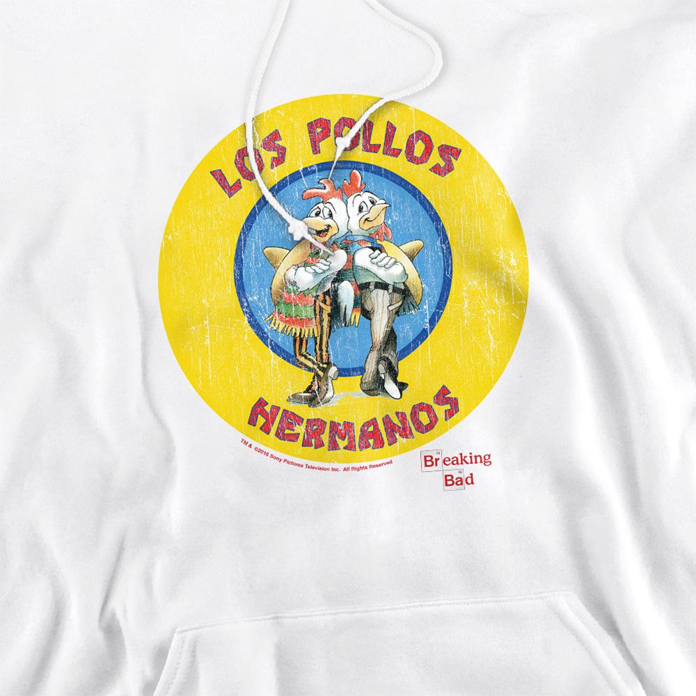 White - Side - Breaking Bad Unisex Adult Los Pollos Hermanos Hoodie
