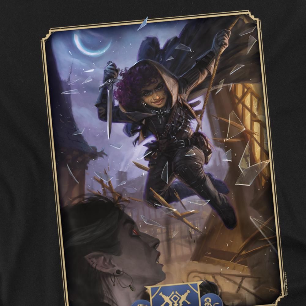 Black - Side - Dungeons & Dragons Mens 2024 Rogue Key Art Long-Sleeved T-Shirt