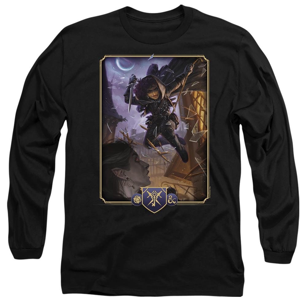 Black - Front - Dungeons & Dragons Mens 2024 Rogue Key Art Long-Sleeved T-Shirt