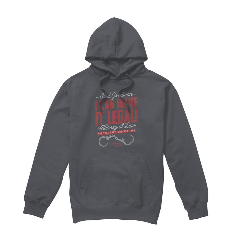 Charcoal - Front - Breaking Bad Unisex Adult I Can Make It Legal! Hoodie