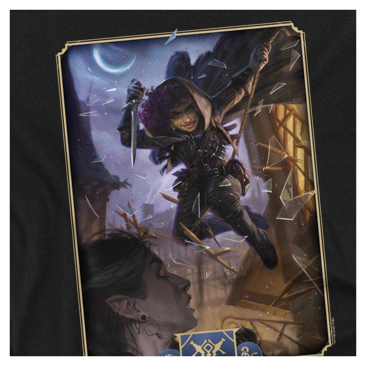 Black - Side - Dungeons & Dragons Womens-Ladies 2024 Rogue Key Art T-Shirt