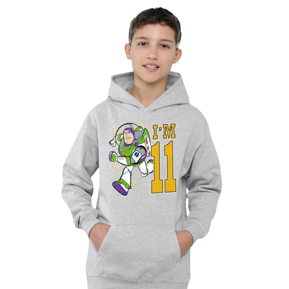 Athletic Heather - Lifestyle - Toy Story Childrens-Kids I´m 11 Buzz Lightyear Heather Birthday Pullover Hoodie