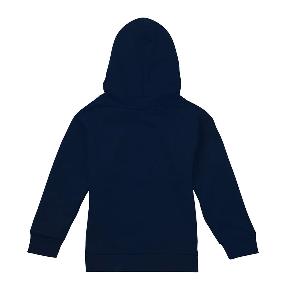 Navy - Back - Mickey Mouse Childrens-Kids Vintage Wreath Christmas Hoodie