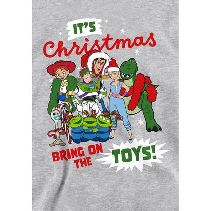 Athletic Heather - Side - Toy Story Childrens-Kids Group Heather Pullover Hoodie