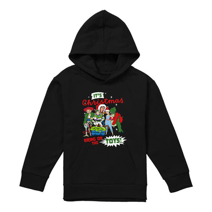 Black - Front - Toy Story Childrens-Kids Group Christmas Pullover Hoodie