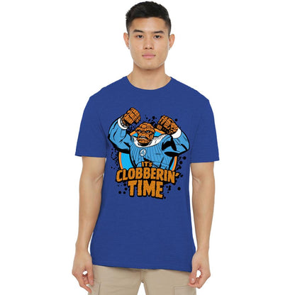 Heather Royal - Lifestyle - Fantastic Four Unisex Adult Clobberin´ Time Thing Heather T-Shirt