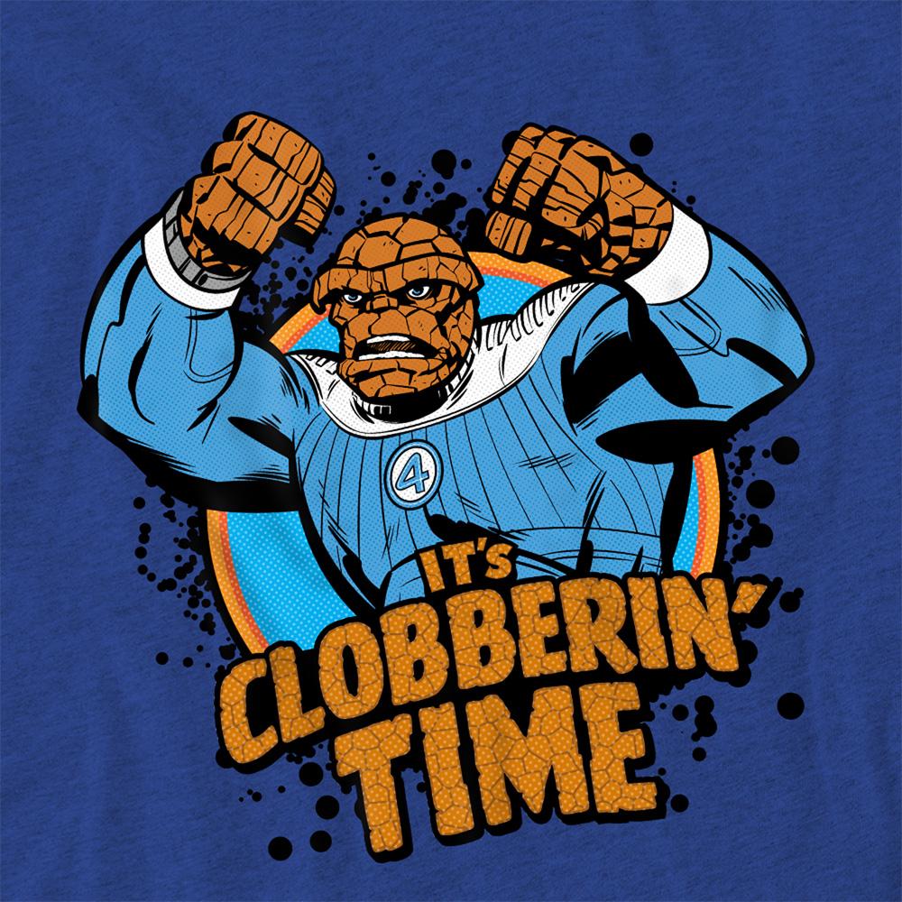 Heather Royal - Side - Fantastic Four Unisex Adult Clobberin´ Time Thing Heather T-Shirt