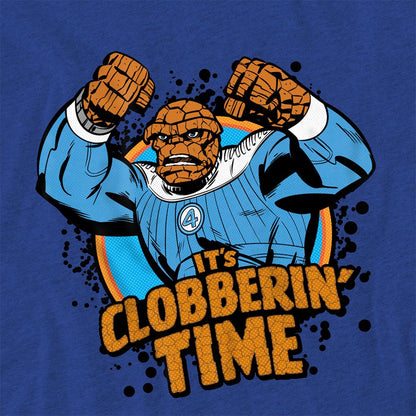 Heather Royal - Side - Fantastic Four Unisex Adult Clobberin´ Time Thing Heather T-Shirt