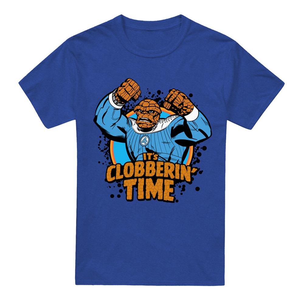 Heather Royal - Front - Fantastic Four Unisex Adult Clobberin´ Time Thing Heather T-Shirt