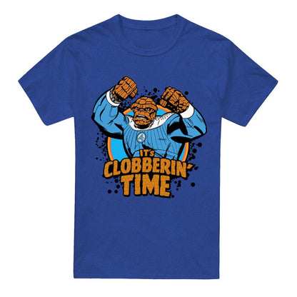 Heather Royal - Front - Fantastic Four Unisex Adult Clobberin´ Time Thing Heather T-Shirt