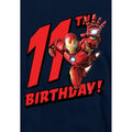 Navy - Side - Marvel Childrens-Kids Iron Man 11th Birthday Hoodie