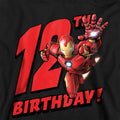 Black - Side - Marvel Childrens-Kids Iron Man 12th Birthday Hoodie