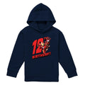 Navy - Front - Marvel Childrens-Kids Iron Man 12th Birthday Hoodie