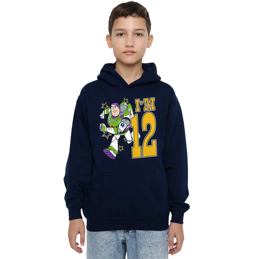 Navy - Lifestyle - Toy Story Childrens-Kids I´m 12 Buzz Lightyear Birthday Pullover Hoodie