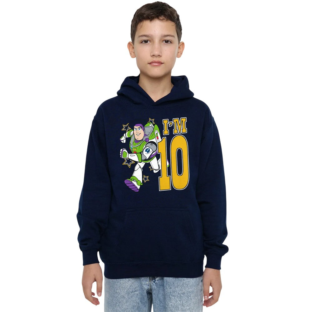 Navy - Lifestyle - Toy Story Childrens-Kids I´m 10 Buzz Lightyear Birthday Pullover Hoodie