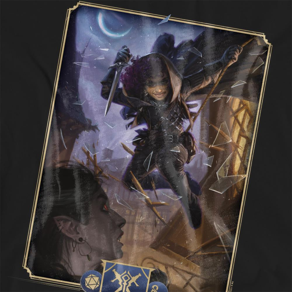 Black - Side - Dungeons & Dragons Womens-Ladies 2024 Rogue Key Art T-Shirt
