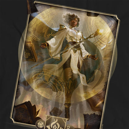 Black - Side - Dungeons & Dragons Womens-Ladies 2024 Wizard Key Art T-Shirt