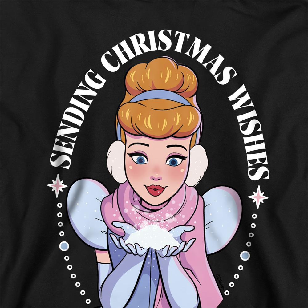 Black - Side - Cinderella Childrens-Kids Sending Christmas Wishes Hoodie