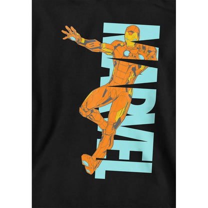 Black - Side - Marvel Childrens-Kids Emerge Iron Man Hoodie