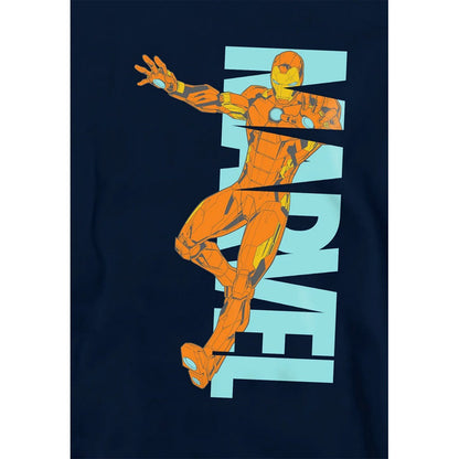 Navy - Side - Marvel Childrens-Kids Emerge Iron Man Hoodie