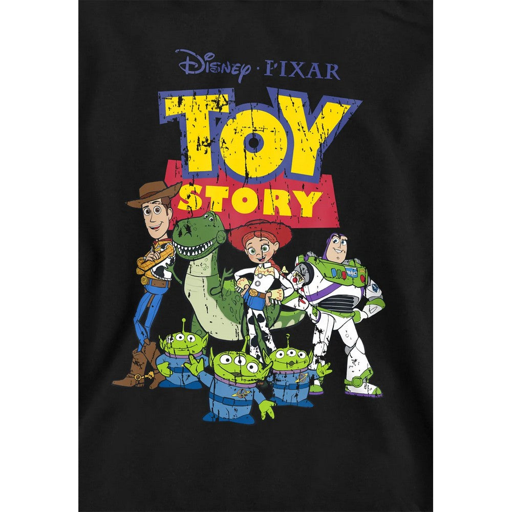 Black - Side - Toy Story Childrens-Kids Group Pullover Hoodie