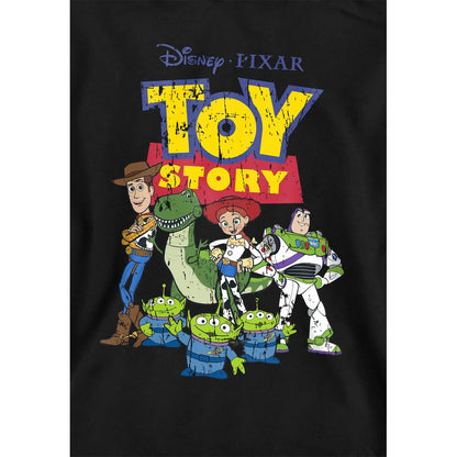 Black - Side - Toy Story Childrens-Kids Group Pullover Hoodie