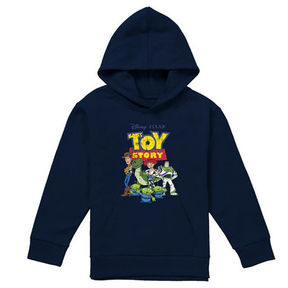 Navy - Front - Toy Story Childrens-Kids Group Pullover Hoodie