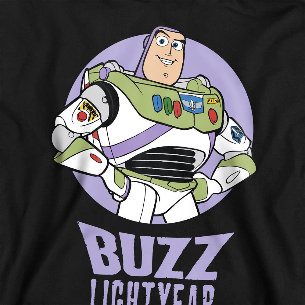Black - Side - Toy Story Childrens-Kids Buzz Lightyear Pullover Hoodie