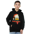 Athletic Heather - Front - Donald Duck Childrens-Kids Merry Christmas Hoodie