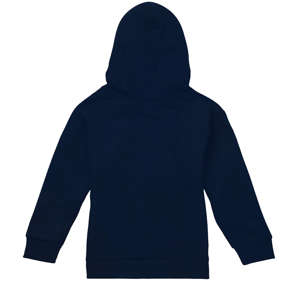 Navy - Back - Mickey Mouse Childrens-Kids Santa Christmas Hoodie