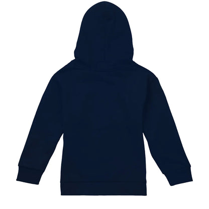 Navy - Back - Mickey Mouse Childrens-Kids Santa Christmas Hoodie