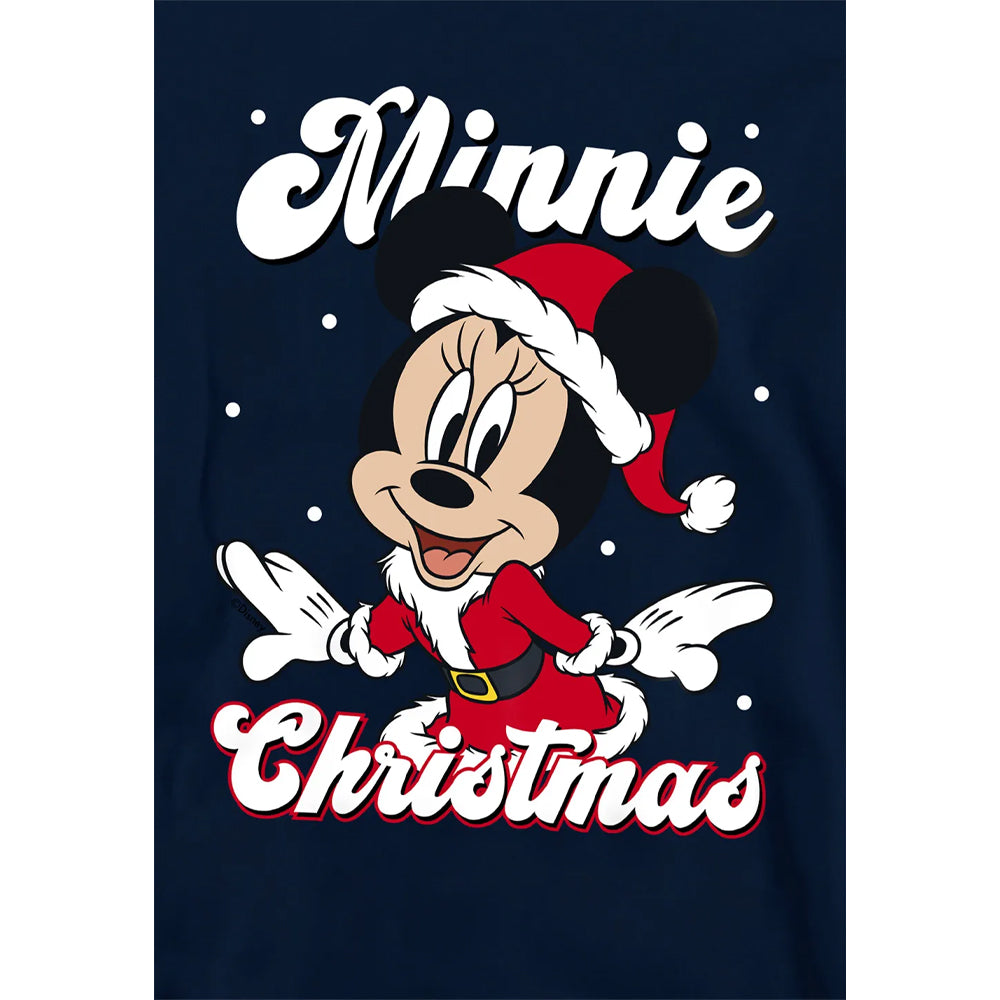 Navy - Side - Mickey Mouse Childrens-Kids Santa Christmas Hoodie